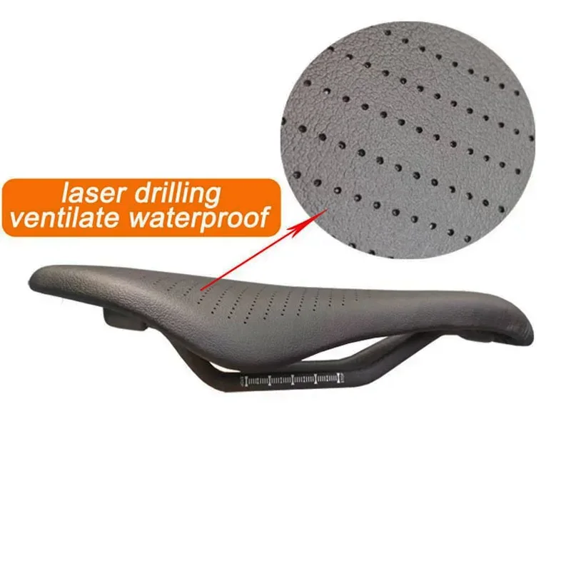 Nuevo Sillín de fibra de carbono para bicicleta de montaña, 128g, uso 3k T800, almohadillas de Material de carbono, cojines de cuero súper ligeros, asiento para bicicletas