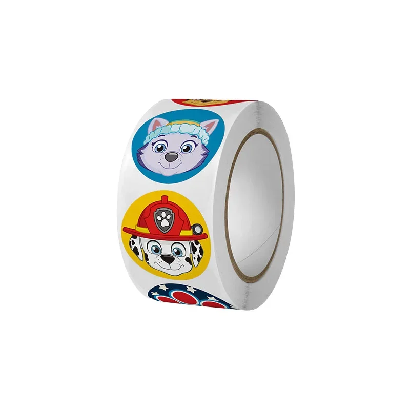 500 unids/set de pegatinas de la patrulla canina, pegatinas de dibujos animados de Chase Skye, papelería bonita para niños, suministros para profesores de escuela, pegatinas de recompensa, juguetes de regalo