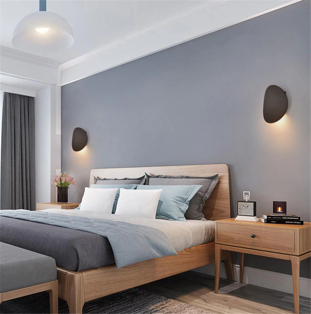 Lámparas de pared LED para interiores, lámpara de pared de aluminio Simple moderna, iluminación para dormitorio y sala de estar, lámpara de pared dorada blanca y negra, accesorio de iluminación