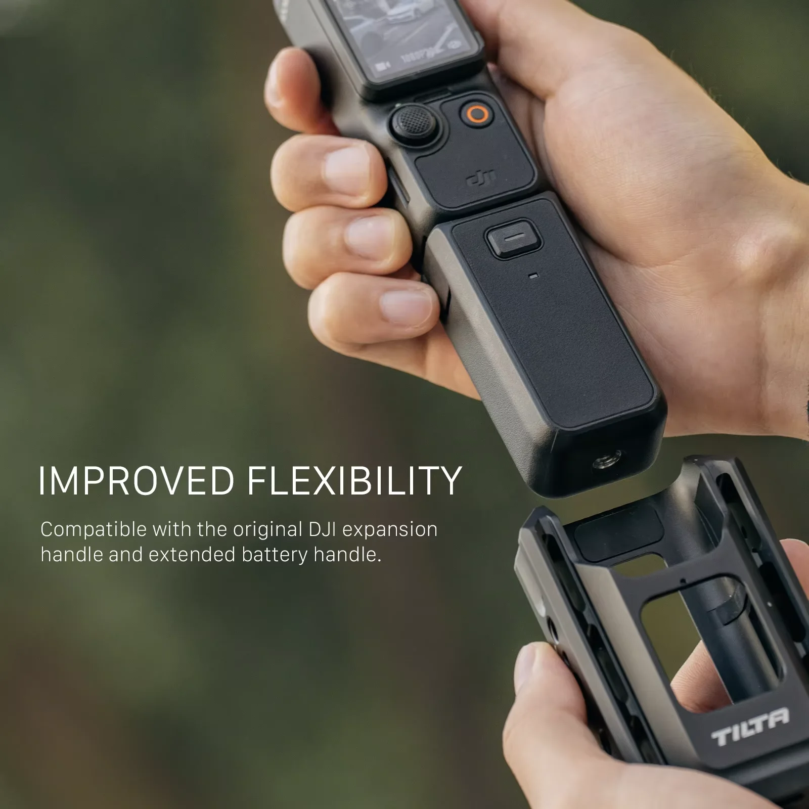 TILTA DJI Osmo Pocket 4 Pro Cage, Adaptador de Carcasa para Pocket 3/4, Accesorio de Base Fija para Montaje en Coche, Compatible con DJI Pocket 4/3 TA-T65-AME-B
