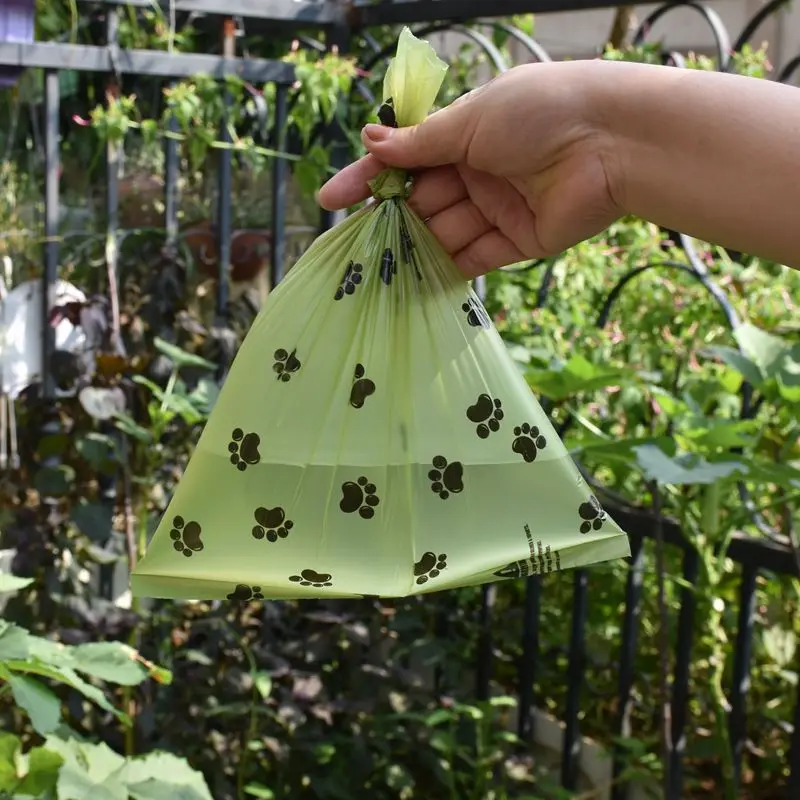 Rollo de 1/42 bolsas de basura biodegradables para mascotas, bolsas para excrementos de perros, bolsa para excrementos perfumada a granel, bolsas de basura para gatos degradables, dispensador de excrementos de perros