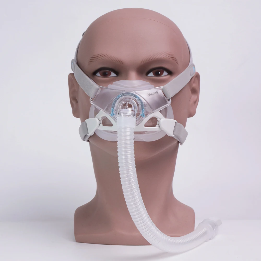 Mascarilla CPAP Yuwell YF-06 con Arnés, Mascarilla Completa Auto CPAP APAP BIPAP para Máquina de Respiración Médica, Apnea del Sueño, Anti Ronquidos
