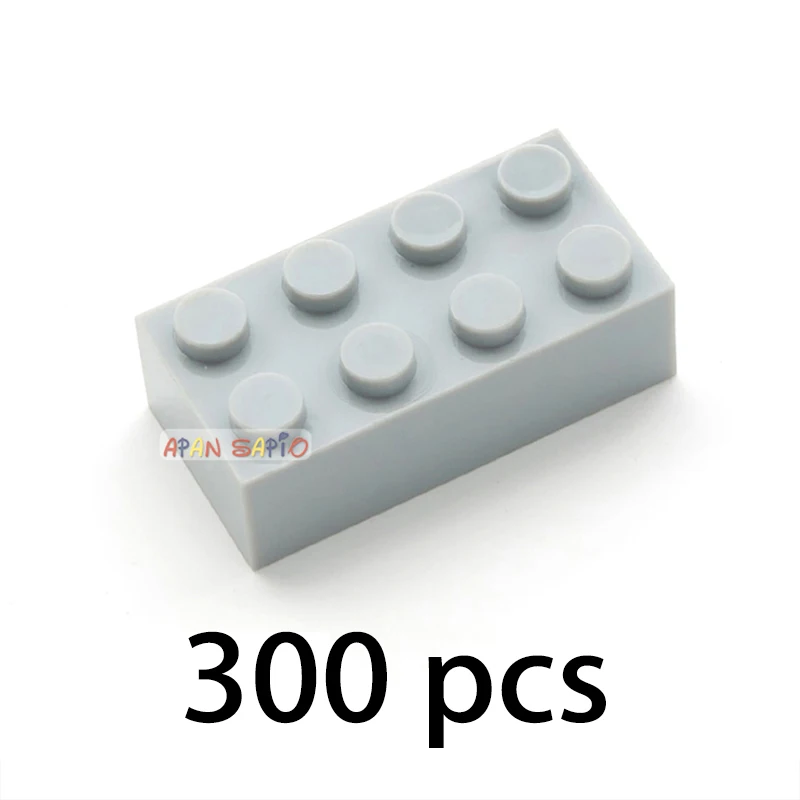 300 Uds 2x4 Dot DIY bloques de construcción figuras gruesas ladrillos educativos tamaño creativo Compatible con 3001 juguetes de plástico para niños