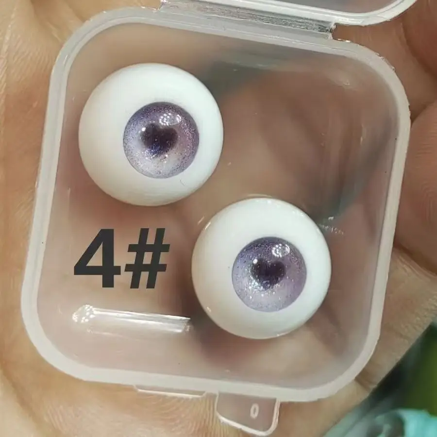 1 par de ojos de resina para muñeca, accesorios para muñeca de 10/12/14/16/18mm, maquillaje de ojos DIY para muñeca 1/6