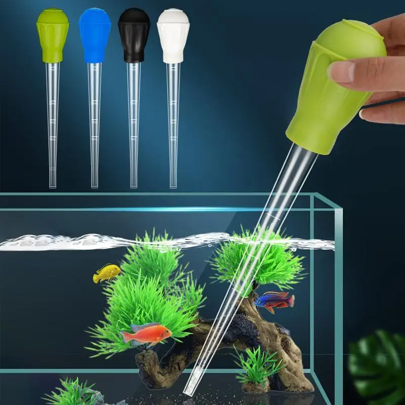 29Cm/45Cm acuario grava limpieza paja acuario Manual limpieza pipeta cuentagotas pecera sifón intercambiador de agua Herramientas de limpieza