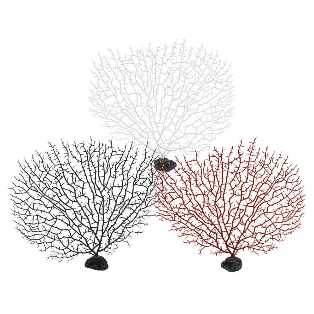 Decoración de plantas de acuario, forma de árbol, resina plástica, Coral, tanque de pesca, paisajismo
