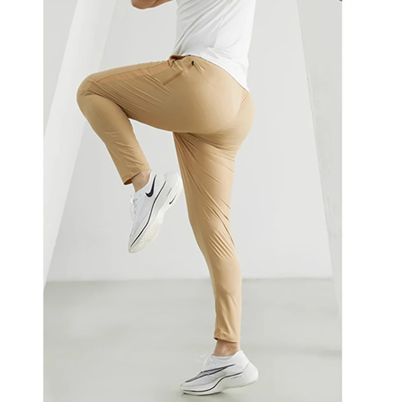 Pantalones para correr para hombre, ropa deportiva, pantalones de chándal para correr, chándal fino de secado rápido, pantalones elásticos para gimnasio y Fitness, pantalones deportivos de entrenamiento para hombre