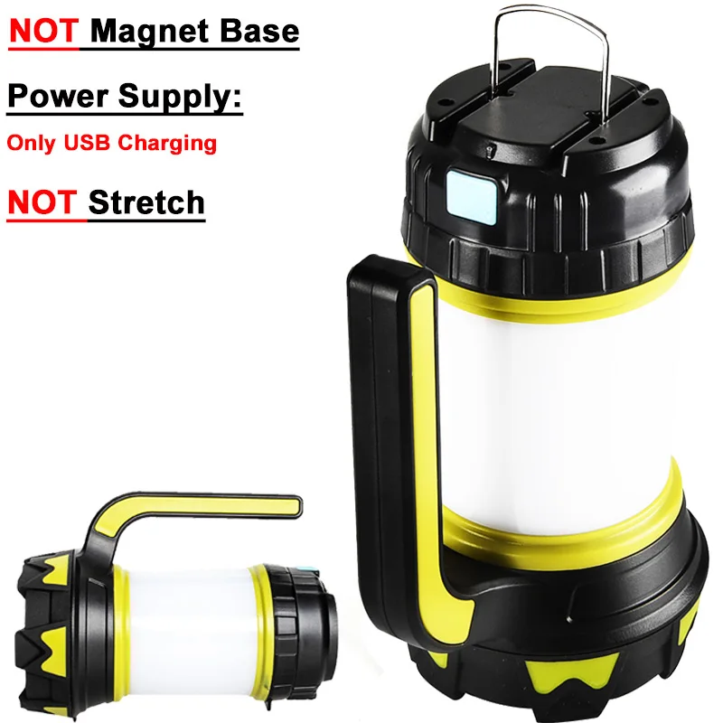 ZK30 8000 lúmenes 100W de larga duración, linterna LED recargable por USB linterna de Camping resistente al agua linterna de búsqueda al aire libre para caza de peces