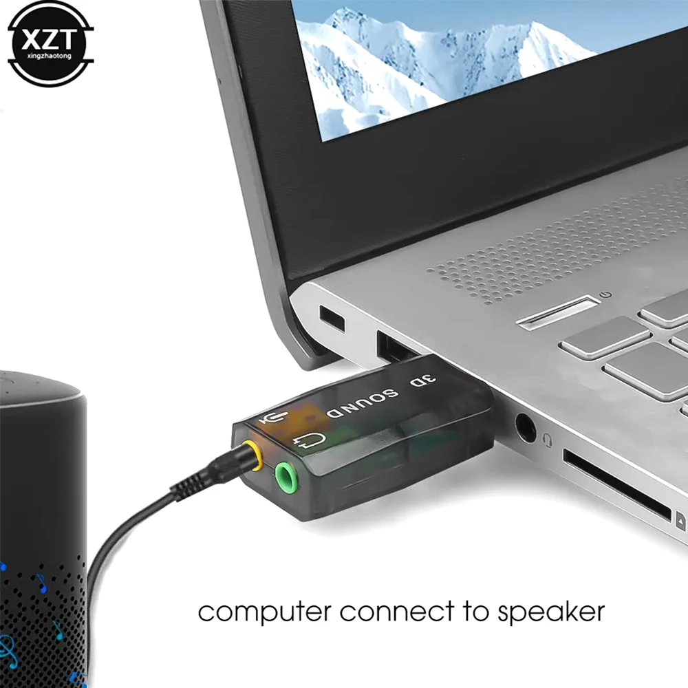 5,1 canal de sonido USB tarjeta de sonido independiente Jack auriculares estéreo tarjeta de sonido 3d adaptador de Audio nueva interfaz de altavoz para ordenador portátil