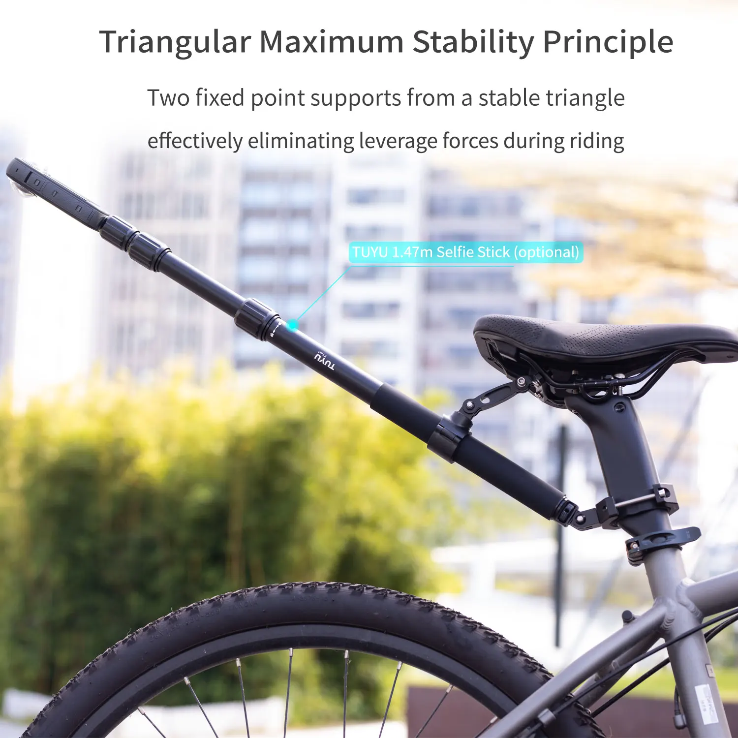 Soporte de Montaje Camsteer Premium para Bicicleta con Vista de Tercera Persona para Cámaras GoPro Max2, Hero 13, 12, Insta360 X6, X5, X4, Ace Pro2, DJI Osmo360