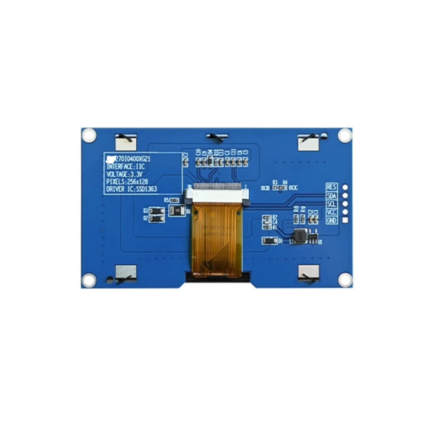 Pantalla OLED de 2,7 pulgadas, 256x128, interfaz COG SPI IIC I2C, Panel LCD de 4 pines, 7 pines, 30 pines, 256x128