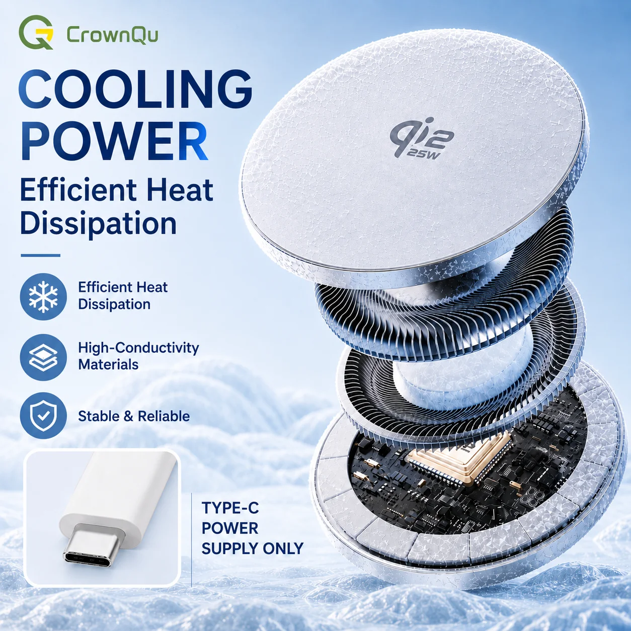 Cargadores Inalámbricos Qi2.2 de 25W con Carga Rápida por Inducción Magnética para Macsafe iPhone 17 16 15 ProMax ‌   Airpods Serie 5W Xiaomi Samsung