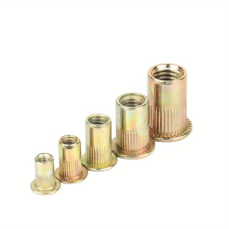 Surtido de tuercas remachables de acero al carbono con revestimiento de color, 220 piezas, tuercas remachables M3-M10, para parachoques de automóviles, placas de matrícula, puertas y ventanas Insta