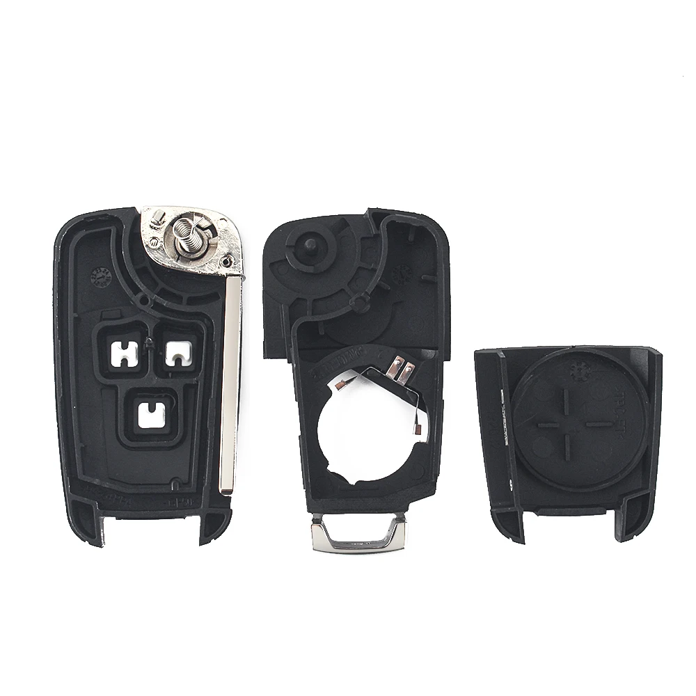 KEYYOU 10 Uds 2/3/4/5 botones funda para mando a distancia cubierta abatible llave plegable carcasa en blanco para Chevrolet Lova Sail Aveo Cruze Replac