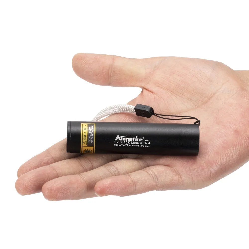 Linterna UV de 3W y 365nm, Recargable por USB, Luz Ultravioleta para Detectar Orina de Mascotas, Tinea en Gatos, Dinero, Minerales, Escorpiones, Luz Negra SV57