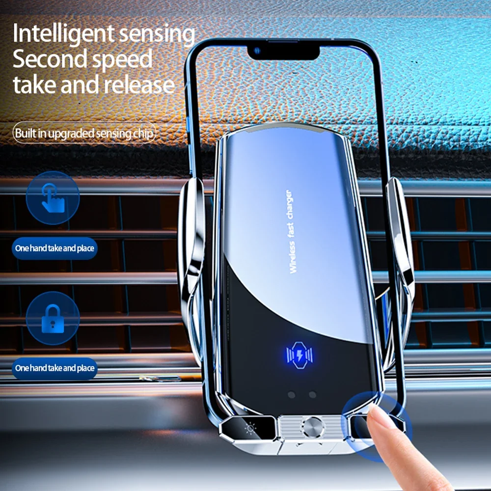 Cargador inalámbrico para coche, soporte magnético para teléfono con salida de aire para iPhone 16, 15, 14, 13, Samsung, Xiaomi, estación de carga rápida por inducción