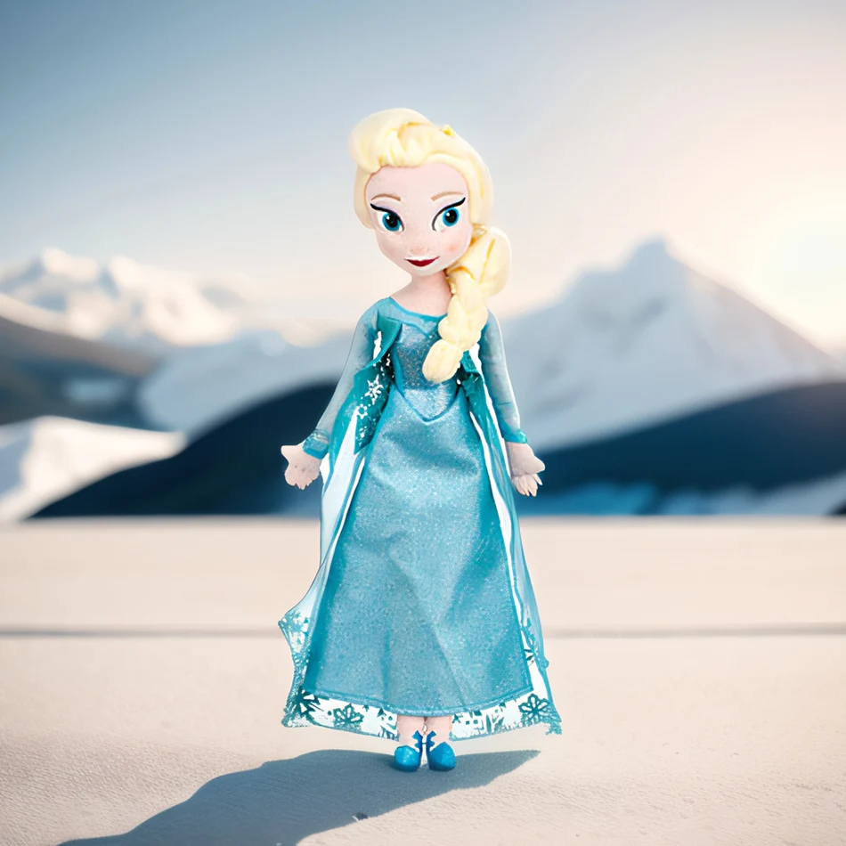 50cm Anime Frozen la princesa de peluche Anna Kawaii muñeca Reina de la nieve princesa Anna Elsa juguetes de peluche suaves regalos para niñas cumpleaños