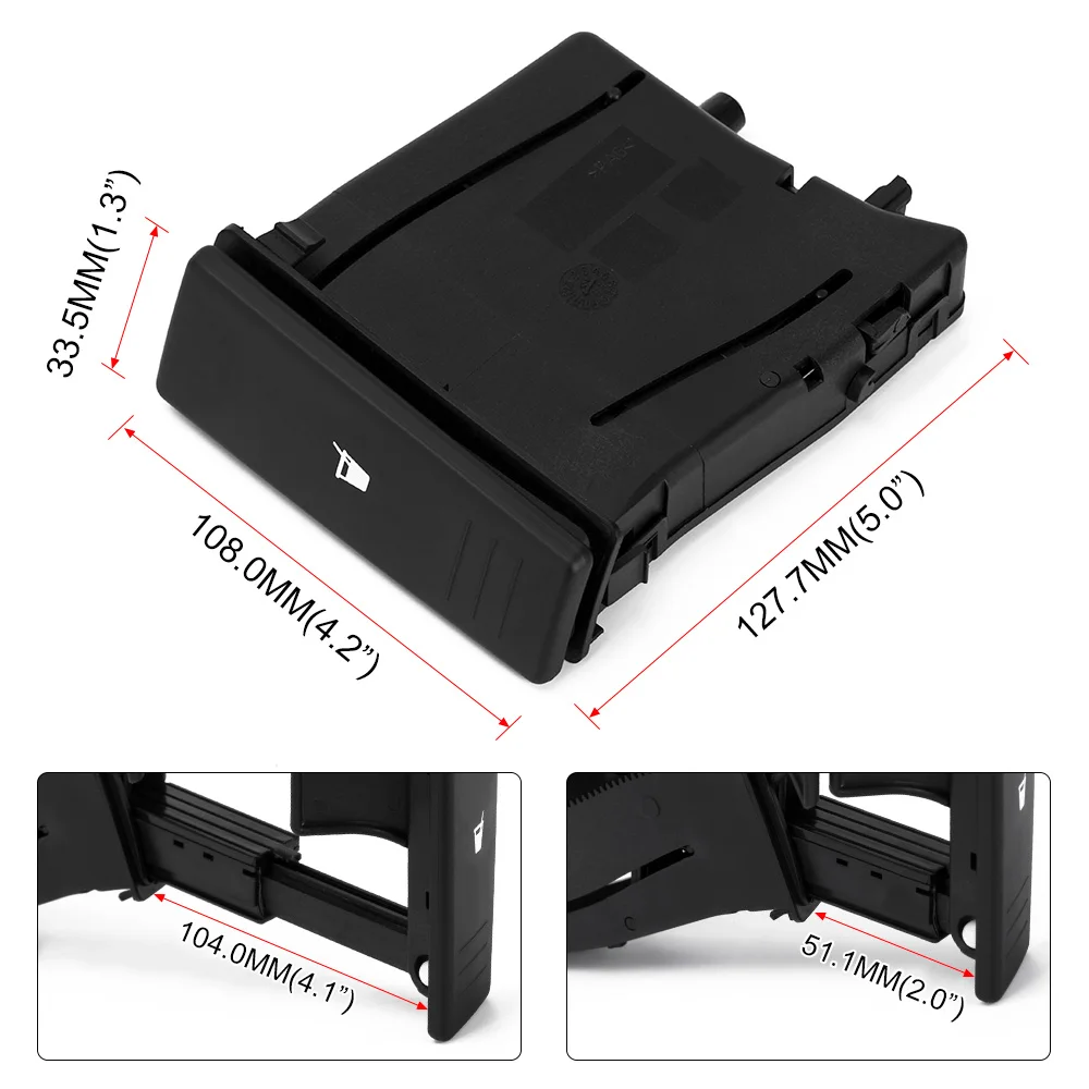 Para Polo 9N 2002 2003 2004 2005 2006 2007 2008 2009 2010 portavasos para consola central de coche 6Q0 858 602 6Q 0858602 E