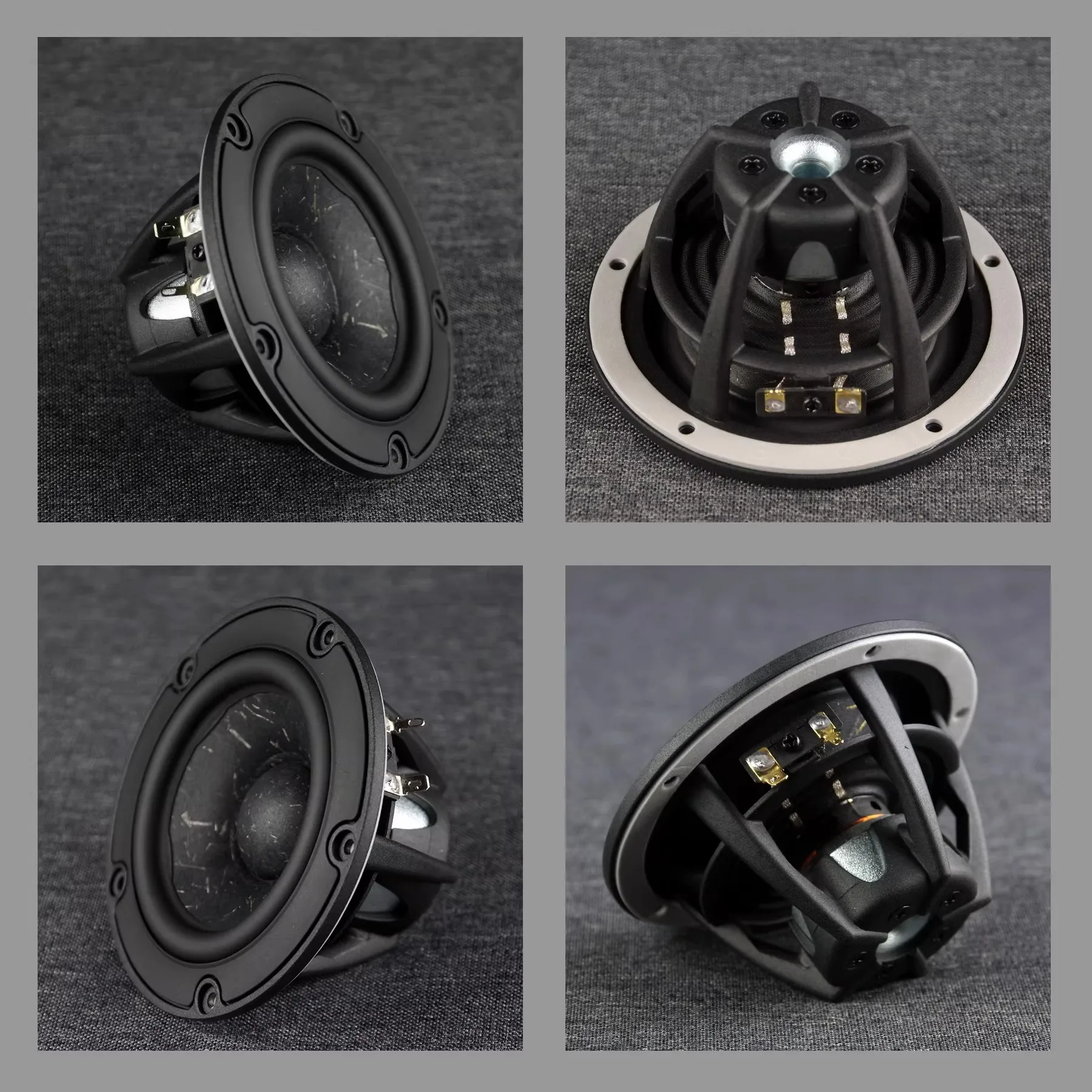 1 unidad de woofer medio de 4" de grado audiófilo GHXAMP: remachado de sonido de caída de mandíbula para Vifa y Peerless NE123W, 4Ω 35W,84Hz-18KHz