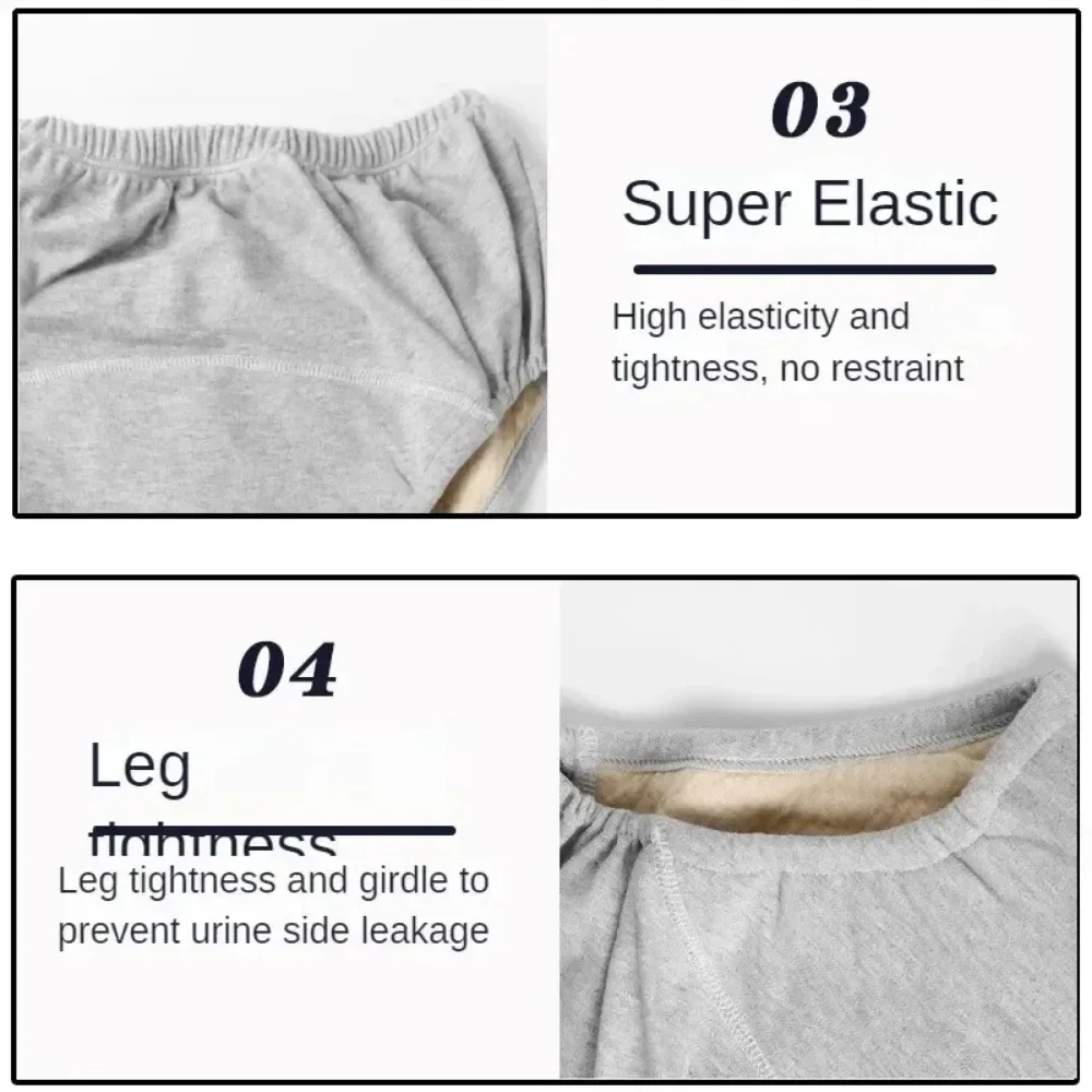 Ropa Interior de Pañales para Adultos, Transpirable, de Algodón, a Prueba de Fugas, para Personas Mayores con Incontinencia, Reutilizable, para Hombres y Mujeres, Pantalón Triangular para Cuidado de Discapacitados