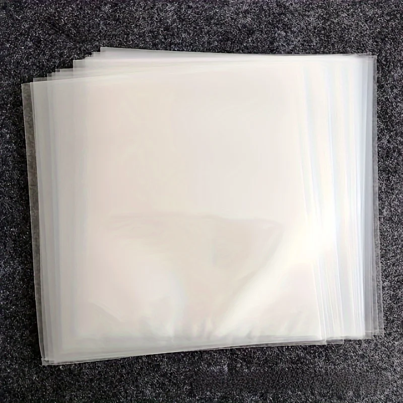 Fundas para discos de vinilo de 12 pulgadas de primera calidad, cubierta exterior de almacenamiento protector, diseño de solapa sin sello, extremo abierto para fácil acceso y protección