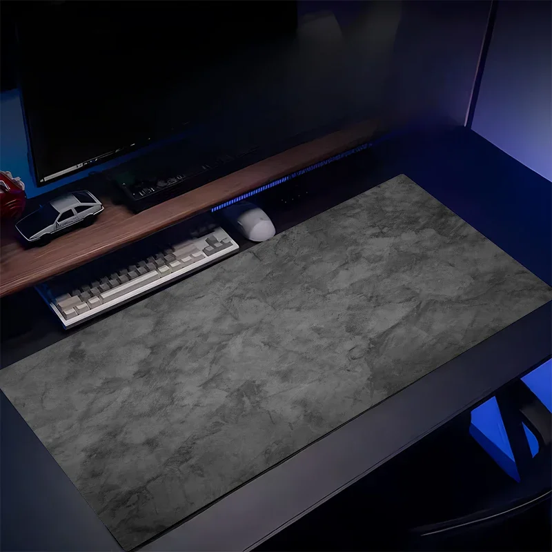 Alfombrilla de ratón gris para juegos, accesorios de mármol con textura Popular, XXL, teclado grande, alfombrilla de escritorio para oficina, 900x400 Strata