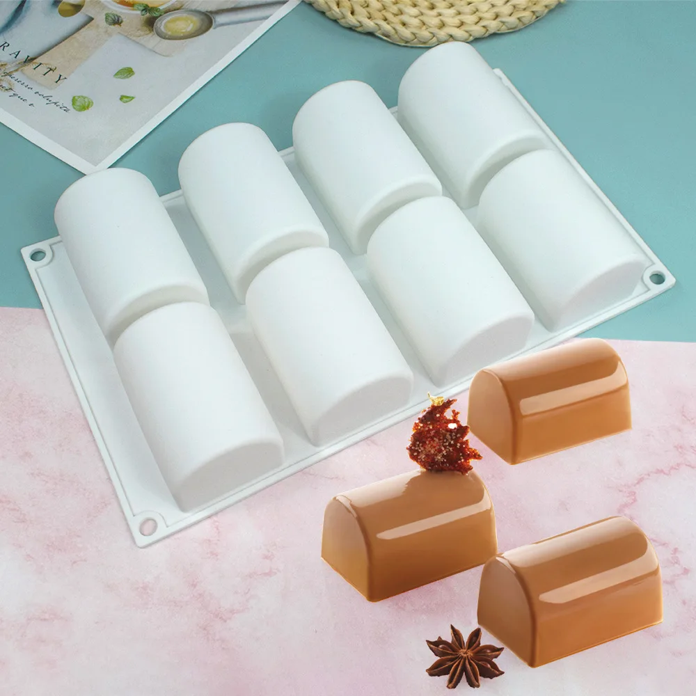 Molde de silicona ovalado para tartas de mousse, molde para repostería, bandeja para dulces, molde para hornear dulces franceses caseros DIY