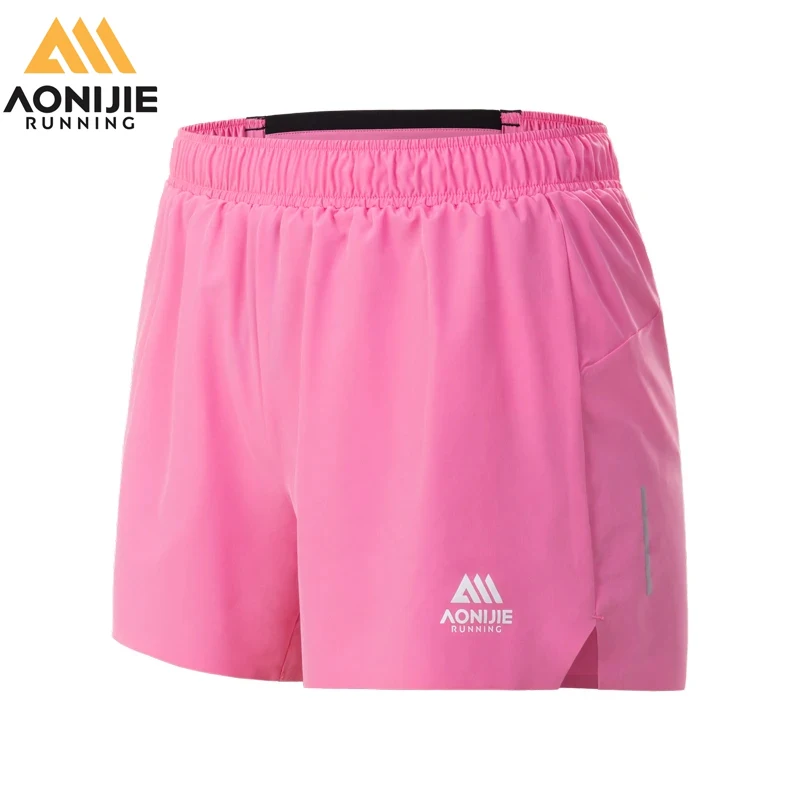 AONIJIE FW6199 Pantalones cortos para correr para mujer con bolsillos Pantalones cortos deportivos ligeros de secado rápido Pantalones cortos deportivos para entrenamiento de gimnasio para mujer