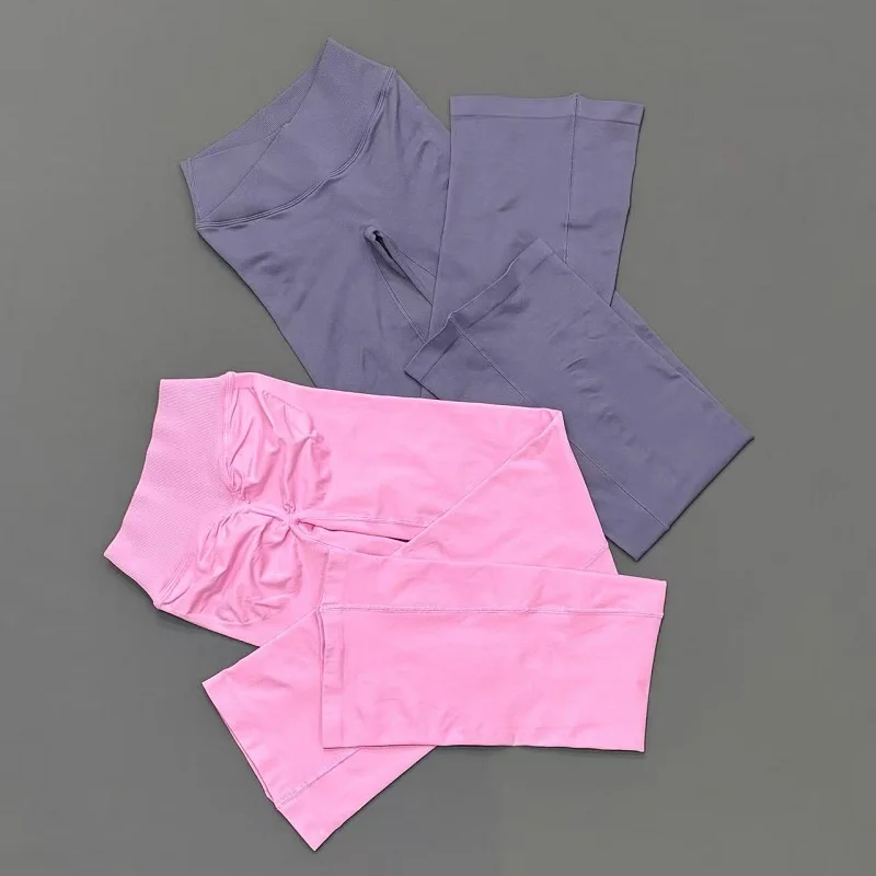 HISTELLO Vision Flare Leggings Pantalones de yoga sin costuras, elásticos, de pierna ancha, para gimnasio, correr, entrenamiento, ropa deportiva, de secado rápido, transpirables