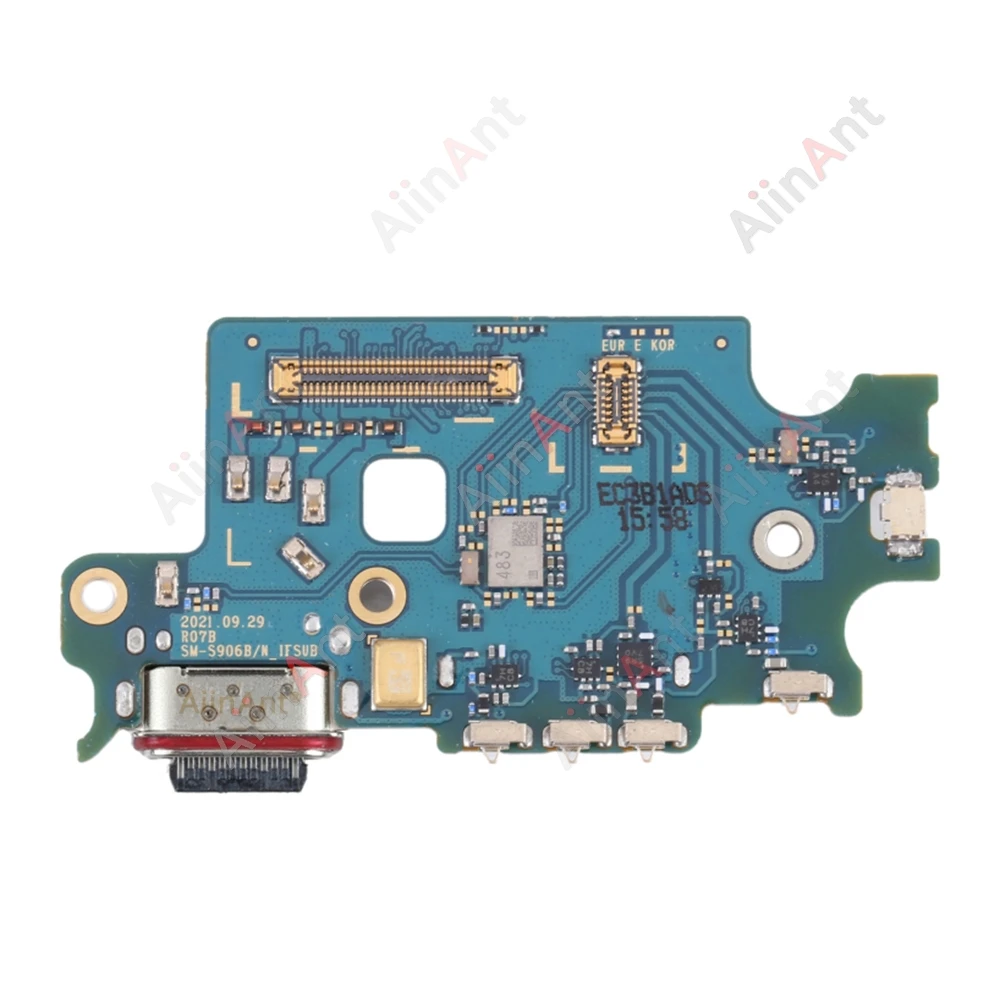 Placa de carga con puerto USB, conector de base, Cable flexible de carga para Samsung Galaxy S908N S22 Ultra Plus S908U S908W S906B S901E S906E