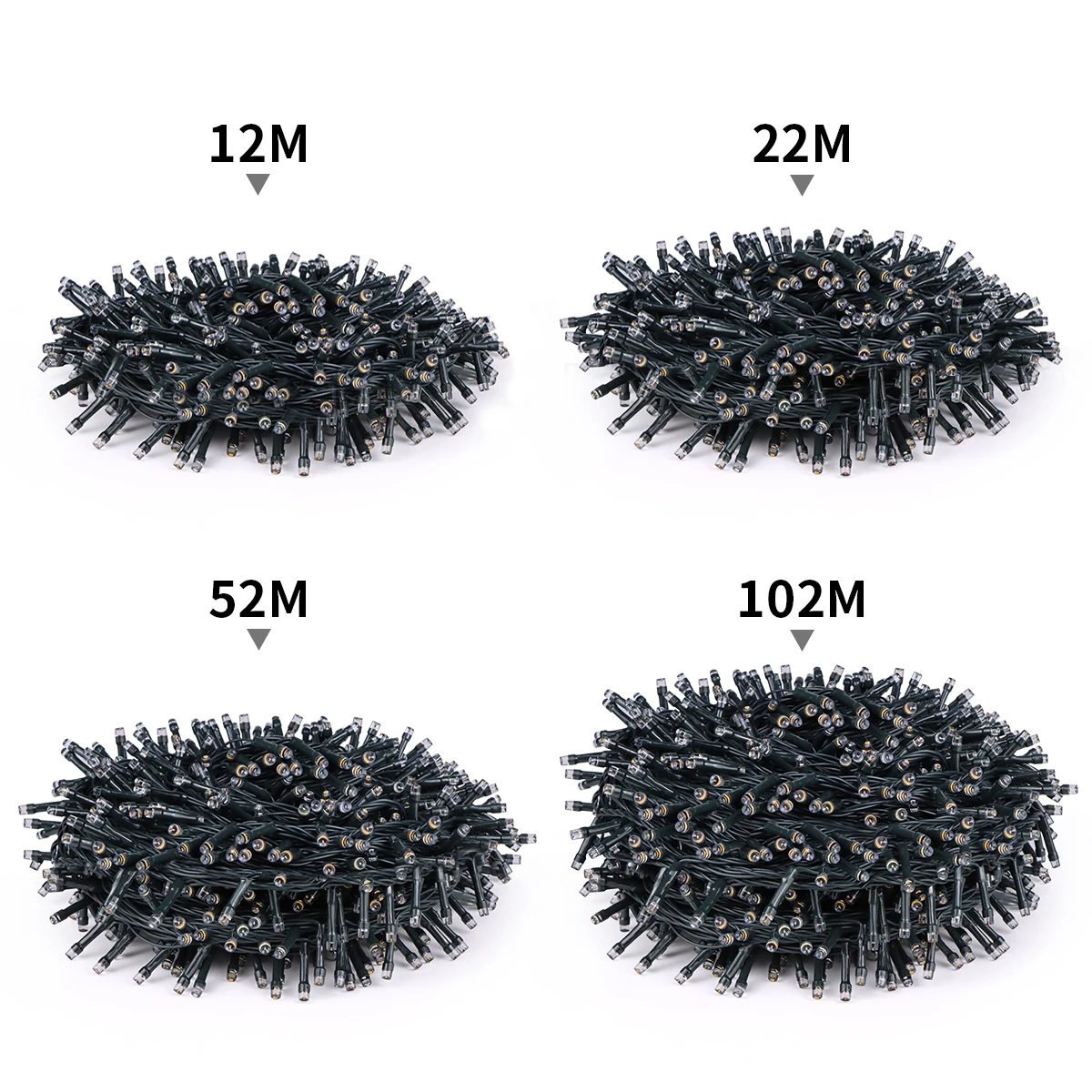 Guirnalda de luces Led solares de carga rápida de 100M y 1000 LED, guirnalda de luces Led impermeables para exteriores, guirnalda de Navidad para decoración de fiesta de jardín