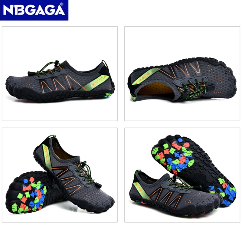 Zapatos de agua para hombre, deportes acuáticos de playa al aire libre, zapatos acuáticos aguas arriba, zapatos ligeros para mujer, zapatos de entrenamiento de natación de secado rápido, talla grande 46