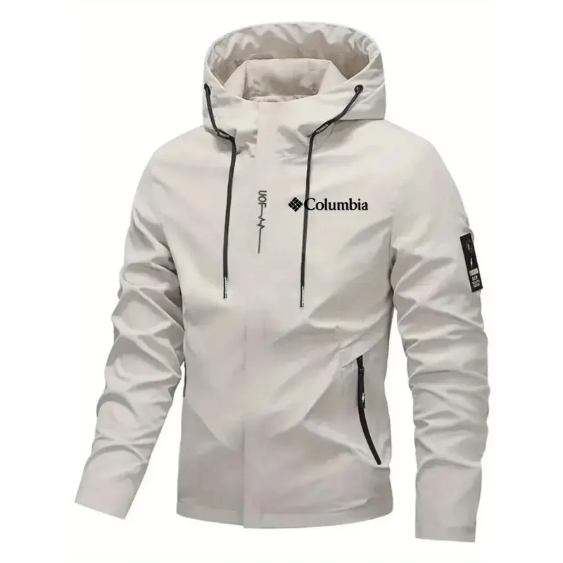 Chaqueta Impermeable con Capucha para Hombre, Nueva Colección 2026, Cortavientos, Ligera, para Ciclismo, Senderismo, Uso Diario y Actividades al Aire Libre