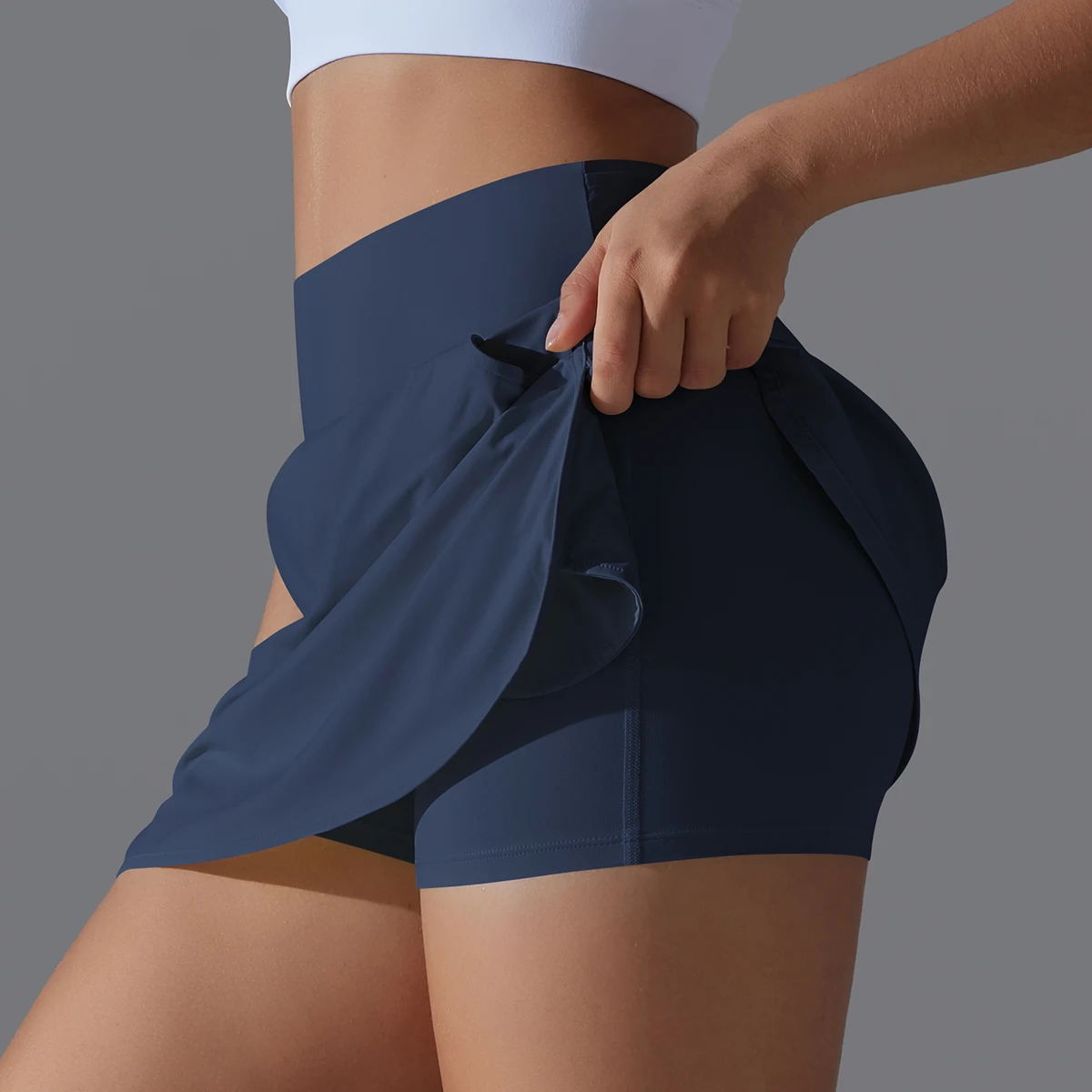 Falda de Yoga para deportes al aire libre, falda de tenis de bádminton, falda transpirable de cintura alta para el sudor, falda corta atlética activa para Yoga y Fitness