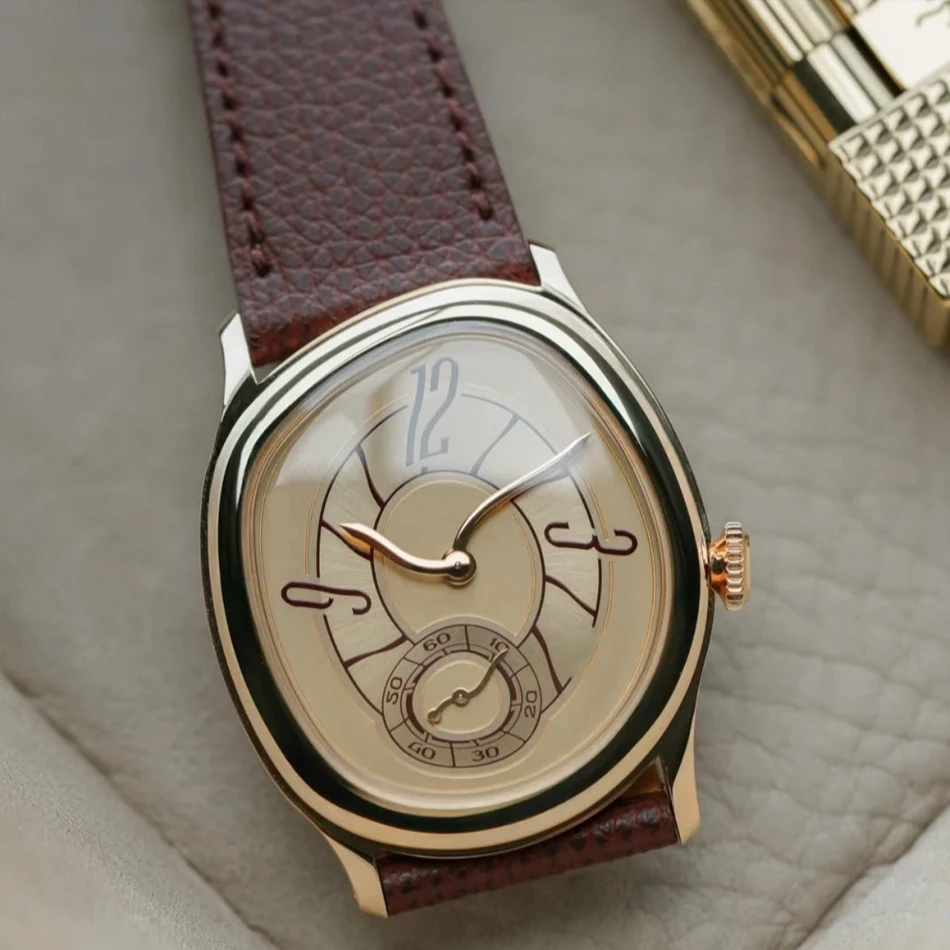 Innovadora Serie de Relojes de Cuarzo con Formas Especiales, Movimiento Importado, Esfera de 32 mm, Correa de Cuero Genuino y Caja de Acero
