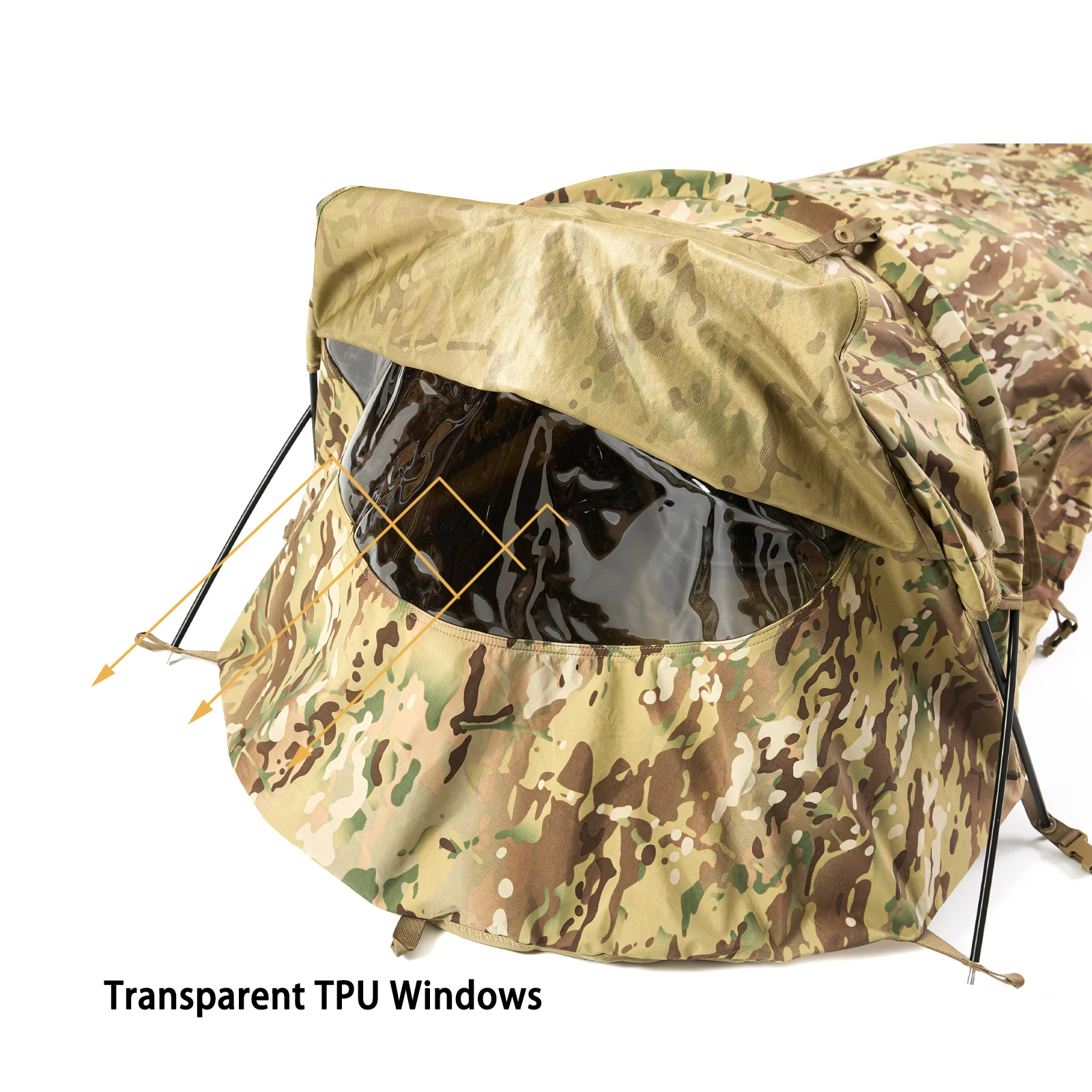 Tienda de campaña militar Hideaway Bivy, ligera, impermeable, compacta, de un solo polo, para mochilero y senderismo