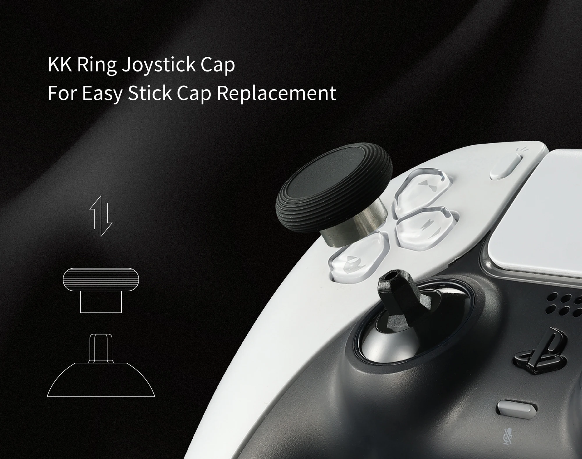 Joystick GuliKit NS51 TMR con Cubierta de Joystick para PS4, PS5/PS5 Edge, Switch Pro, Xbox Series, Accesorios de Reparación para Controles de Videojuegos