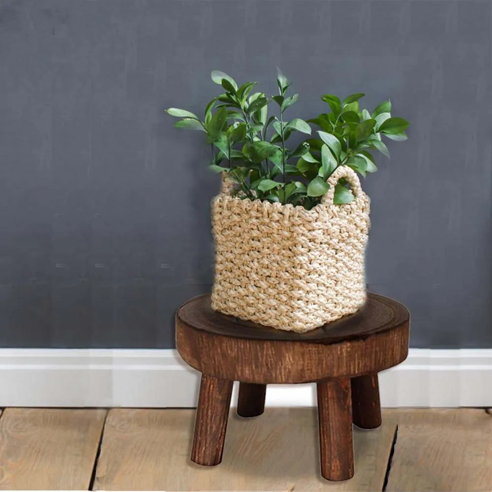 Soporte de plantas duradero para sala de estar, taburete de madera creativo, soporte de maceta suculenta de alta calidad, 1 piezas