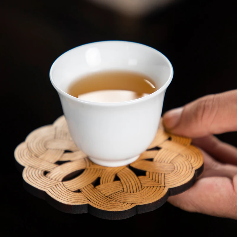 10 unids/pack Dehua porcelana blanca alta taza de té de cerámica blanca pura juego de té de Kungfu hecho a mano juego de tazas de té Pu'er Simple para el hogar