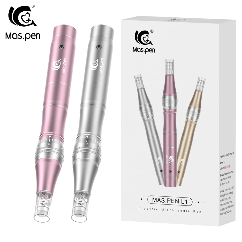 Herramienta inalámbrica para el cuidado de la piel con microagujas Derma Pen L1 con dos cartuchos de 36 pines