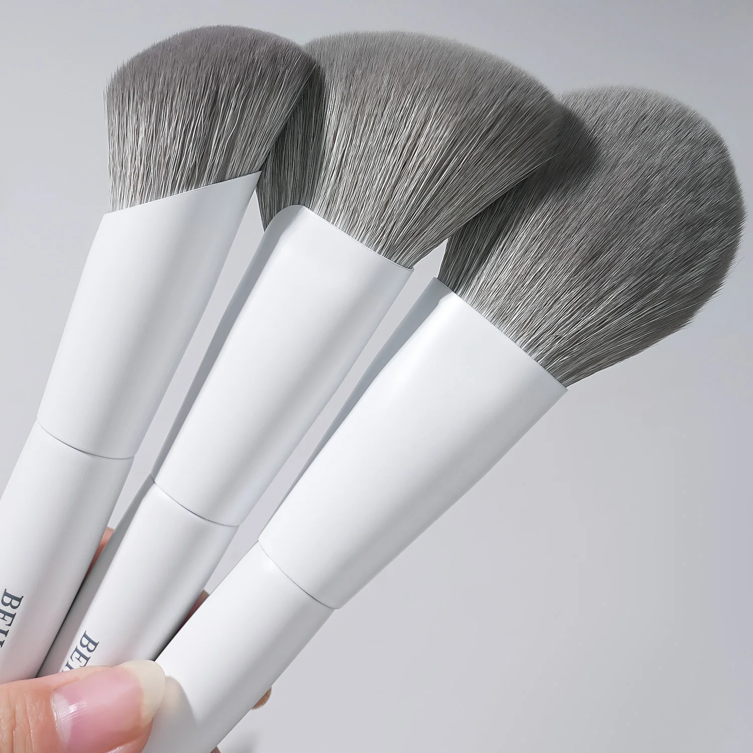 BEILI-Juego de brochas de maquillaje profesional vegano, 12 Uds., maíz, bambú, seda, ángulo en polvo, base, sombra de ojos, delineador de ojos, cosméticos