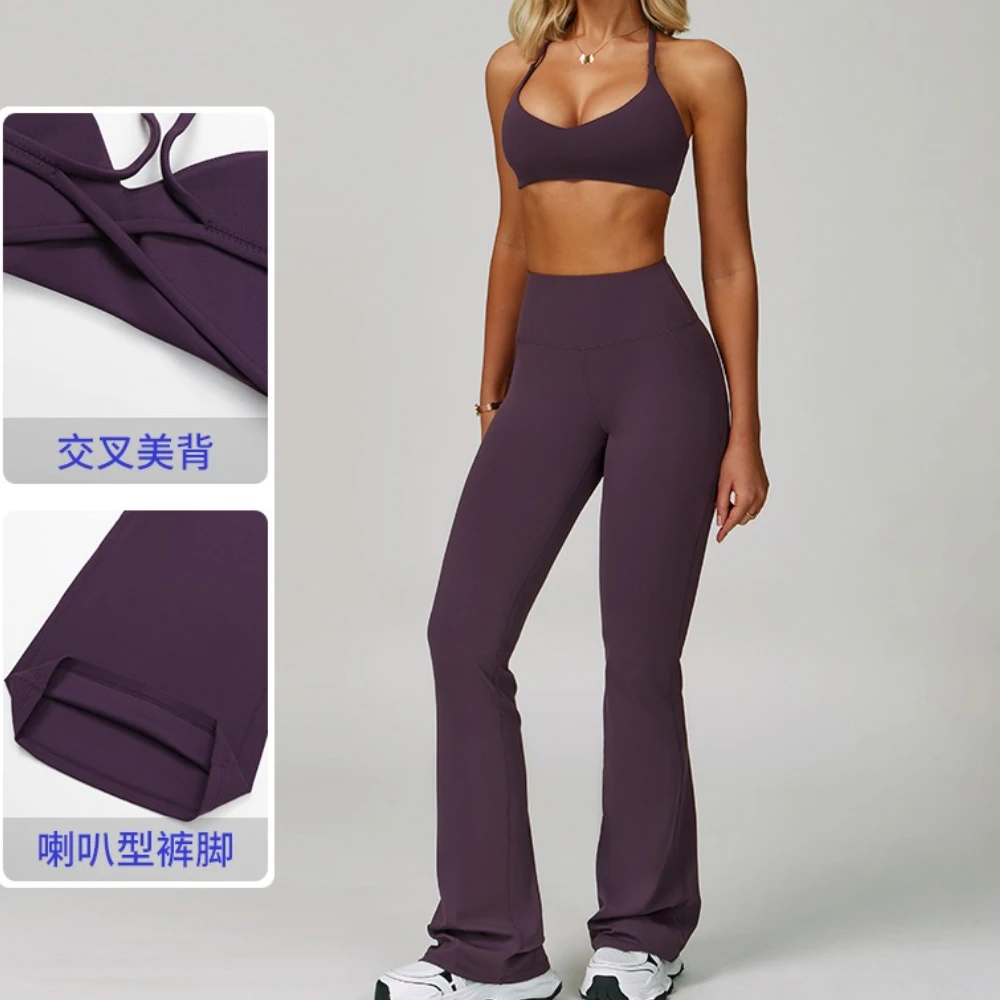 Conjuntos de 2 uds de chándal para mujer, ropa deportiva, conjuntos de Yoga, ropa deportiva, sujetador de entrenamiento, conjunto de mallas de cintura alta, ropa de gimnasio, trajes deportivos
