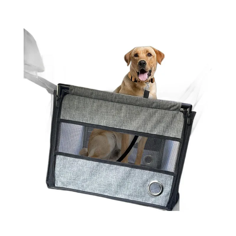 Asiento portátil para mascotas, portador estable para perros con Protector de malla de seguridad, diseño impermeable para viajes de cachorros, uso al aire libre