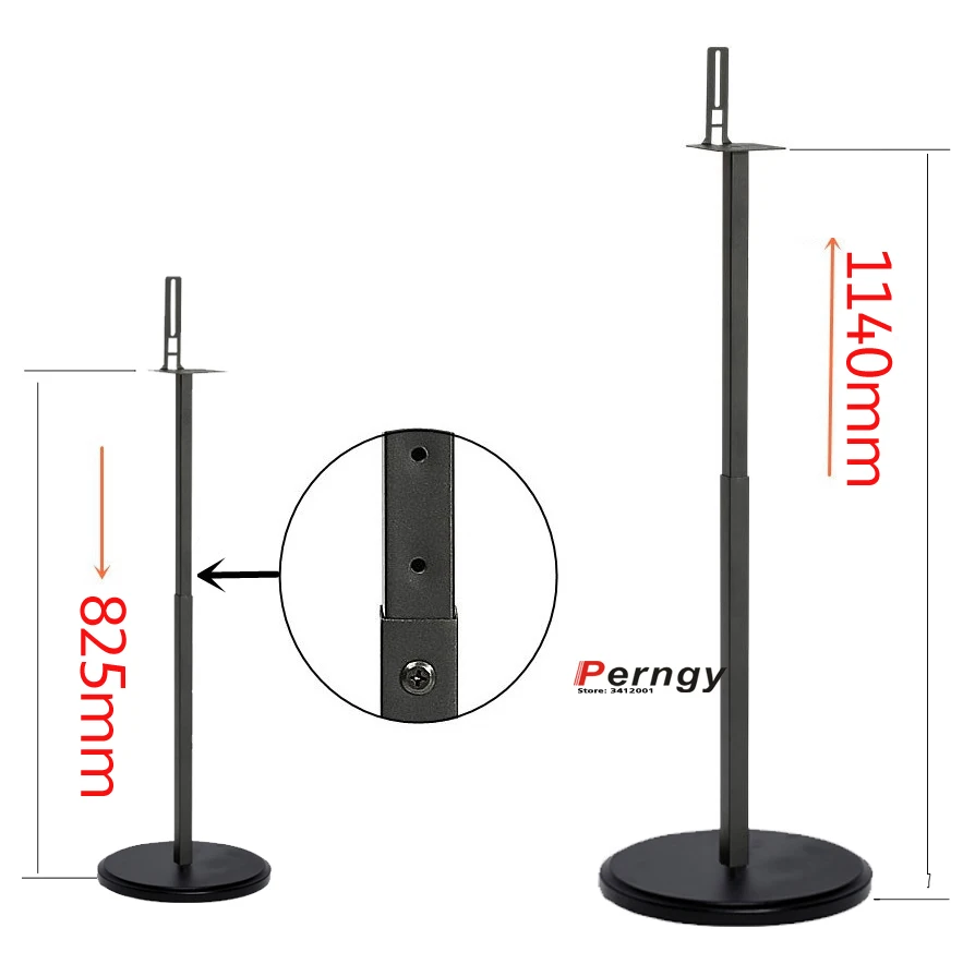 (1 par=2 piezas) SF10L 82.5cm-114cm Base Redonda Ajustable para Altavoz de Sonido Envolvente, Soporte de Suelo para Exhibición Q930 Q990B Q30B Q90B 9500S