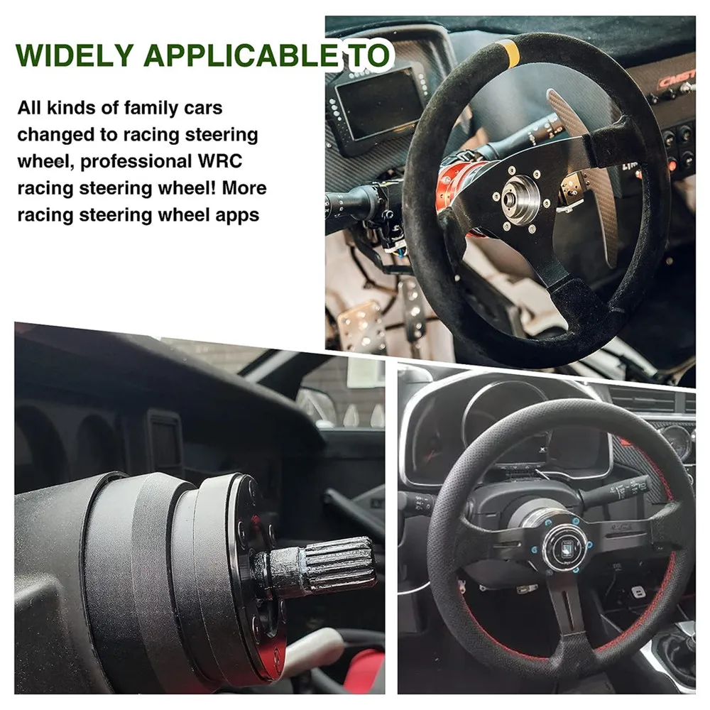 Kit de cubo de liberación rápida para volante de carreras Universal, adaptador de cubo de rueda, accesorios de coche, reemplazo de aluminio, 6 orificios