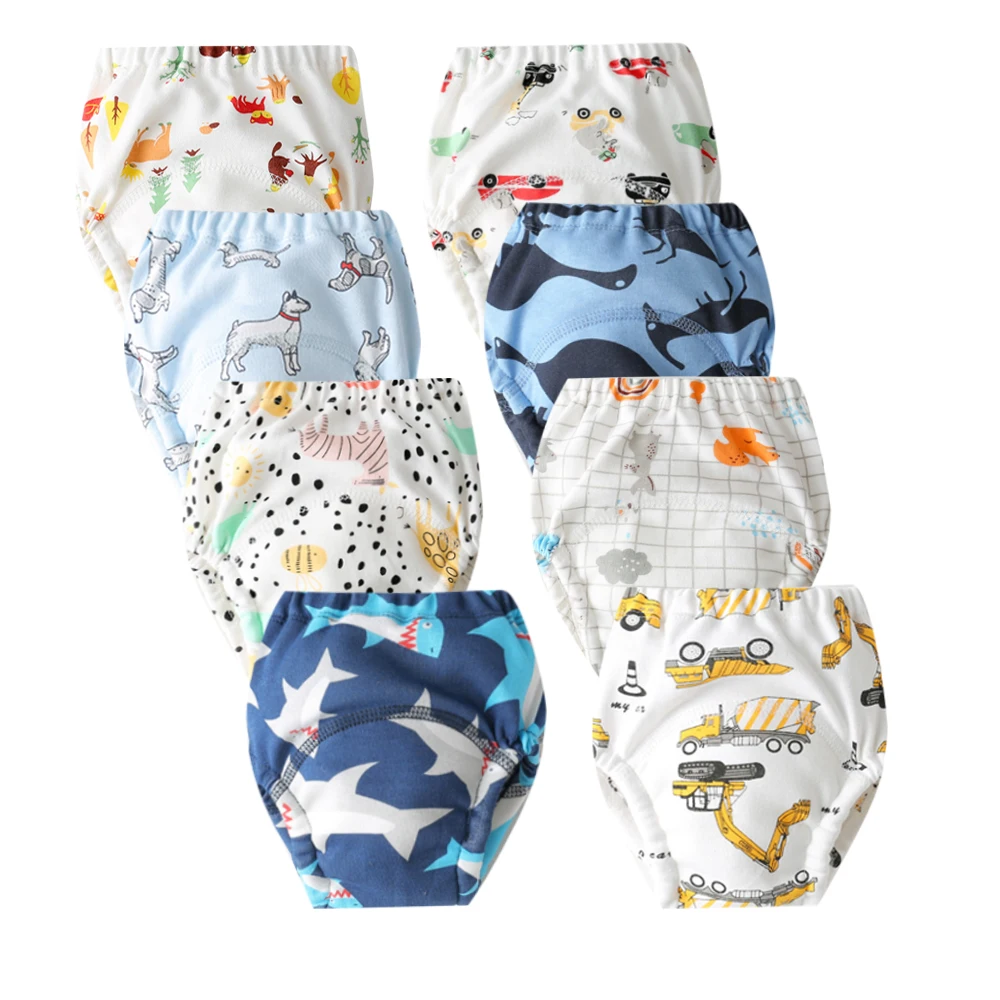Paquete de 8/6 Pantalones de Entrenamiento para Ir al Baño para Niños, Ropa Interior de Entrenamiento Transpirable y Absorbente, Calzoncillos Cómodos para Entrenamiento para Ir al Baño