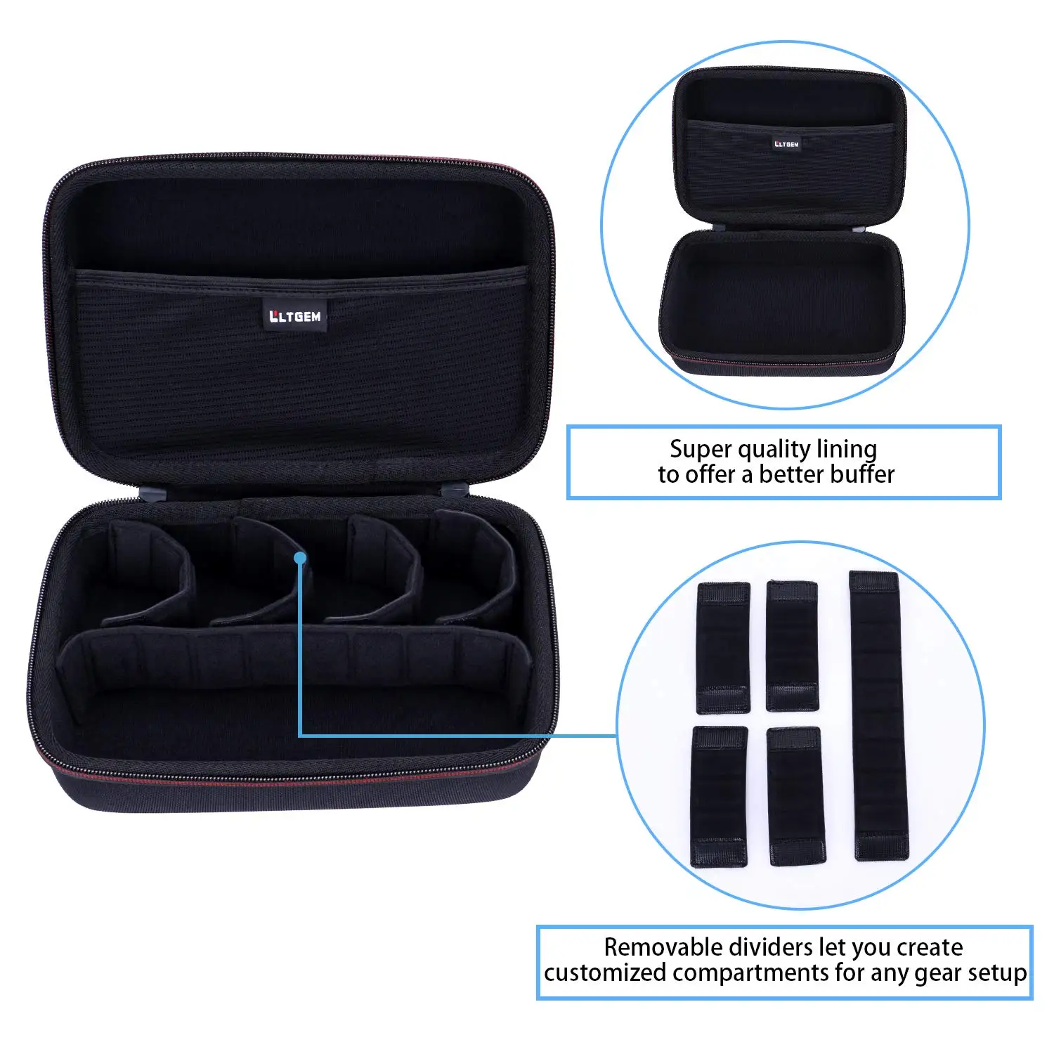 Estuche rígido de EVA para DJI Osmo Action 4/3/2/1 y GoPro Hero Series, bolsa de almacenamiento de transporte impermeable, solo bolsa