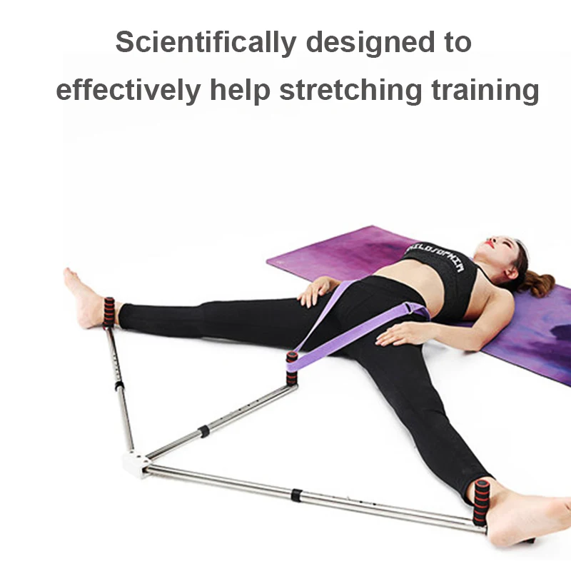 Ensanchador de piernas de 3 barras, máquina de estiramiento dividida ajustable, equipo de entrenamiento de flexibilidad para ejercicio de danza y Yoga en casa de acero inoxidable