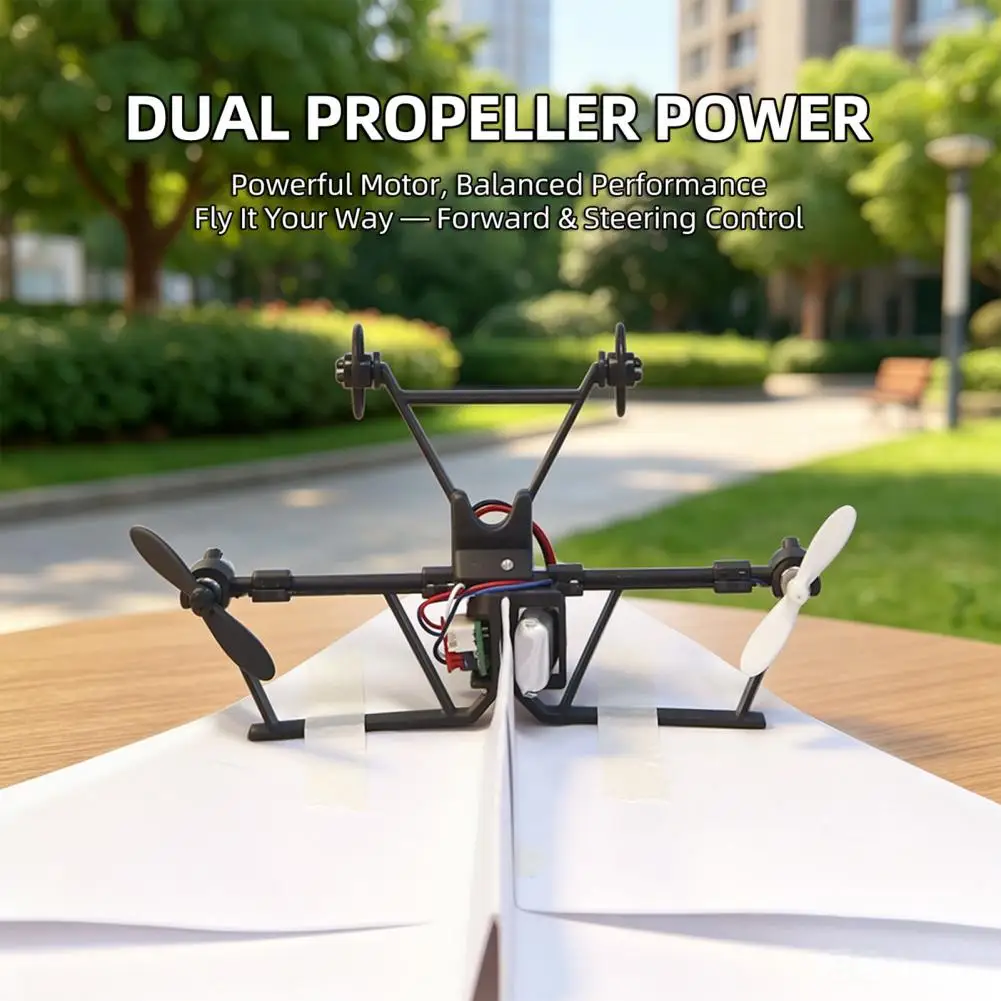 Avión de Papel con Control Remoto, Kit Eléctrico, Plegable, de Largo Alcance, Vuelo Estable, Ultraligero, Juguete para Exteriores
