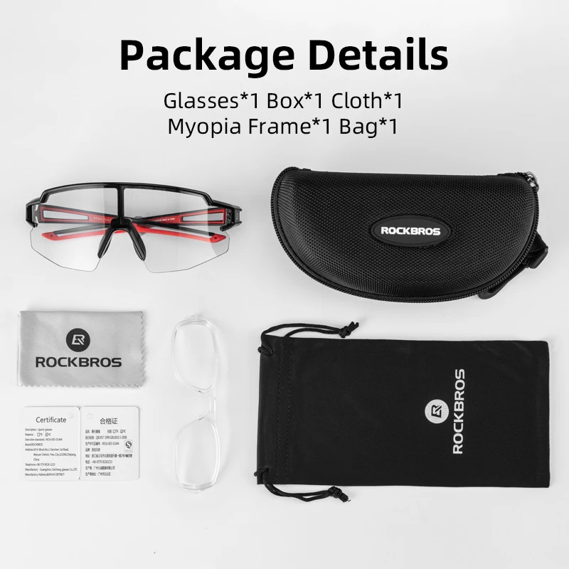 Gafas de ciclismo ROCKBROS, gafas fotocromáticas para bicicleta, gafas de sol UV400, gafas de protección deportiva, gafas de ciclismo de carretera MTB